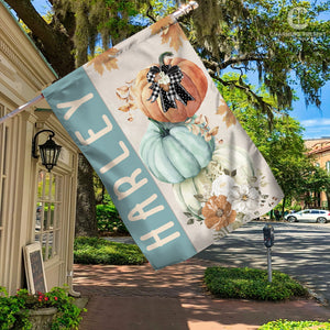 Personalized Fall Pumpkins Flag - Fall Welcome Outdoor Gift