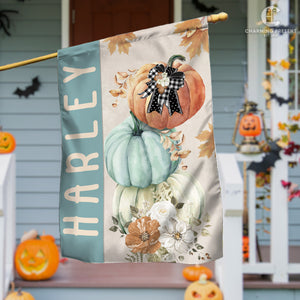 Personalized Fall Pumpkins Flag - Fall Welcome Outdoor Gift