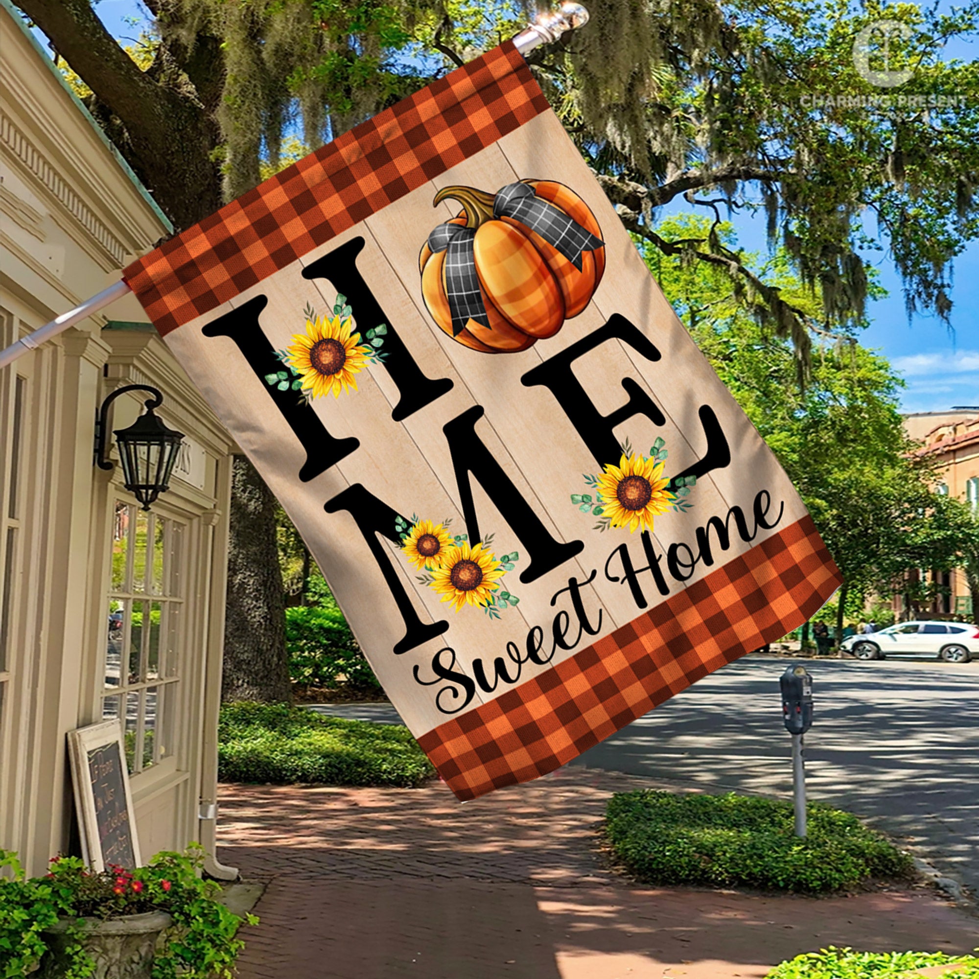 Home Sweet Home Welcome Pumpkin Fall Flag - Fall Autumn Welcome Gift