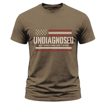 Undiagnosed But Something Ain’t Right Minimal American Flag T Shirt