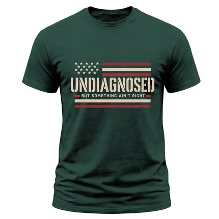 Undiagnosed But Something Ain’t Right Minimal American Flag T Shirt