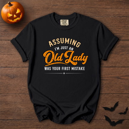 Comfort Colors Funny Old Lady Sarcastic Halloween T-Shirt