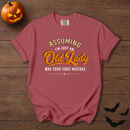 Comfort Colors Funny Old Lady Sarcastic Halloween T-Shirt