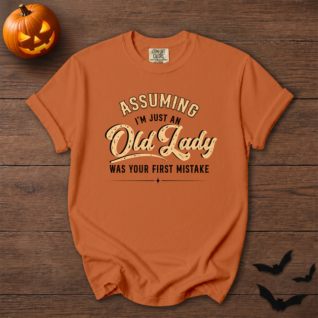 Comfort Colors Funny Old Lady Sarcastic Halloween T-Shirt