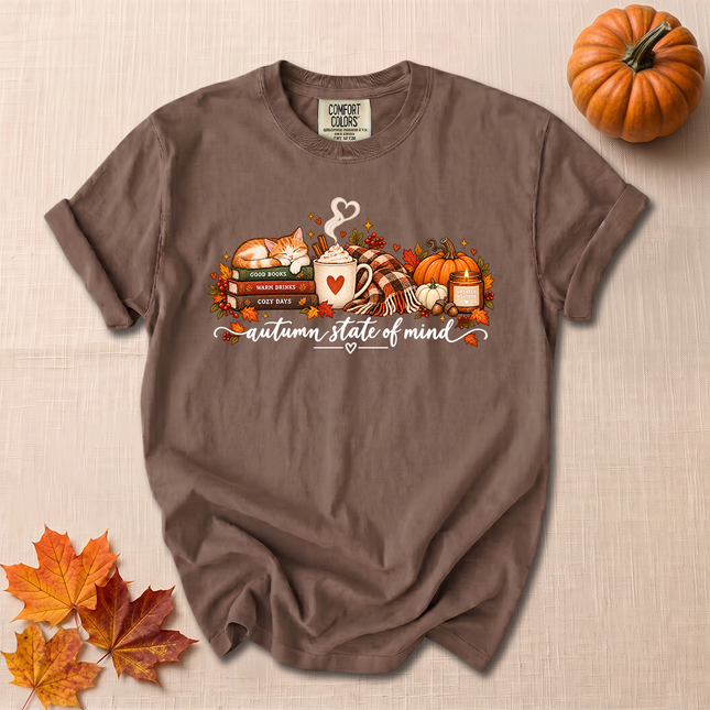 Comfort Colors Autumn State of Mind Cozy Fall Pumpkin T-Shirt