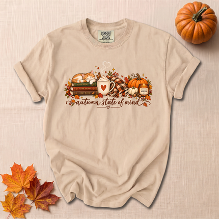 Comfort Colors Autumn State of Mind Cozy Fall Pumpkin T-Shirt