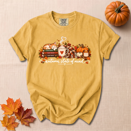 Comfort Colors Autumn State of Mind Cozy Fall Pumpkin T-Shirt