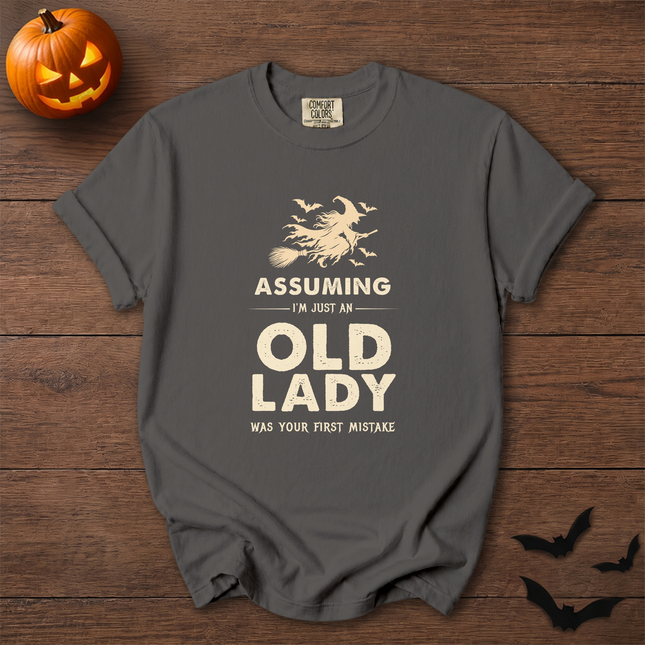 Comfort Colors Funny Old Lady Witch Halloween T-Shirt