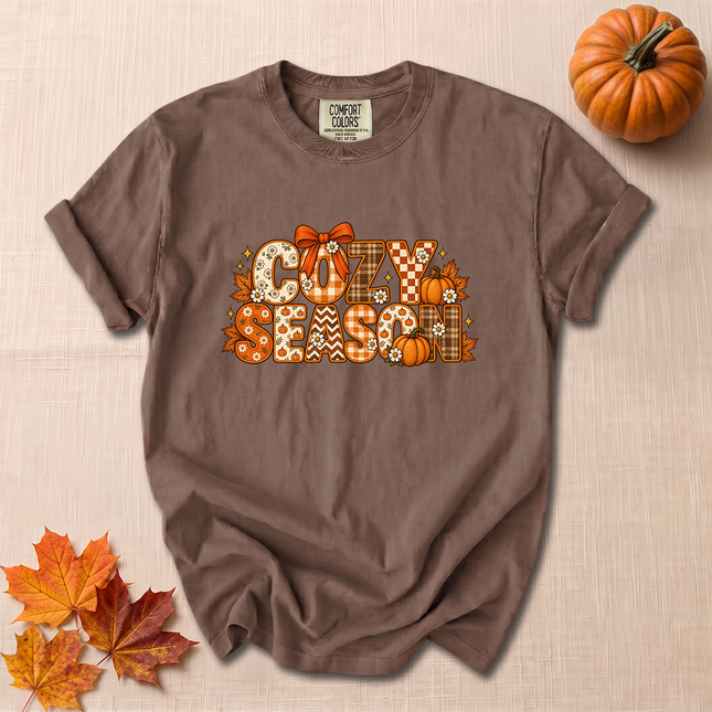 Comfort Colors Cozy Season Pumpkin Retro Fall T-Shirt