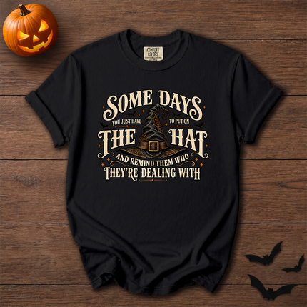 Comfort Colors Witch Hat Halloween Some Days T-Shirt