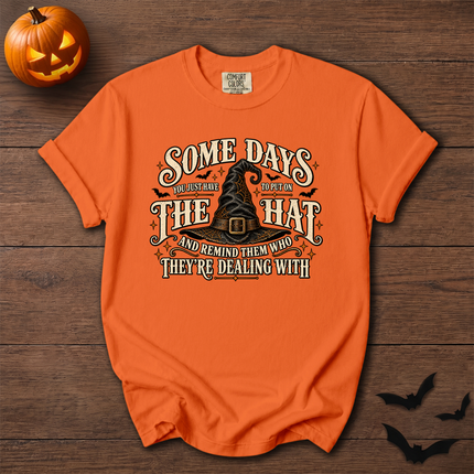 Comfort Colors Witch Hat Halloween Some Days T-Shirt