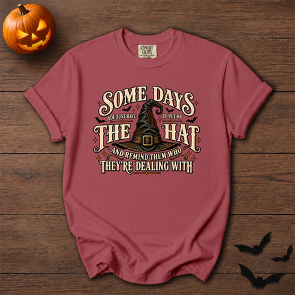 Comfort Colors Witch Hat Halloween Some Days T-Shirt