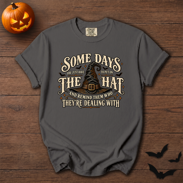 Comfort Colors Witch Hat Halloween Some Days T-Shirt