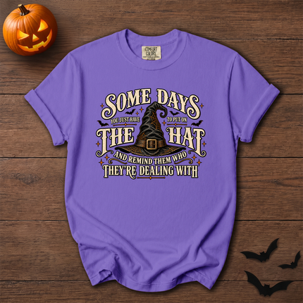 Comfort Colors Witch Hat Halloween Some Days T-Shirt