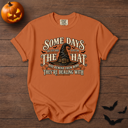 Comfort Colors Witch Hat Halloween Some Days T-Shirt