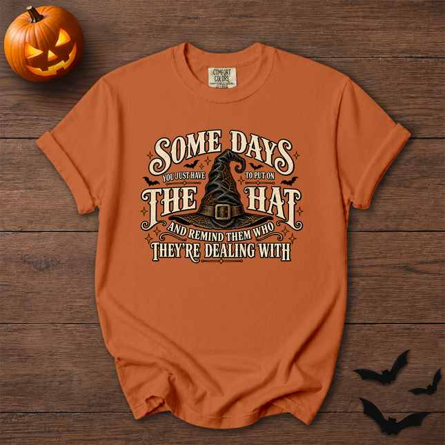 Comfort Colors Witch Hat Halloween Some Days T-Shirt
