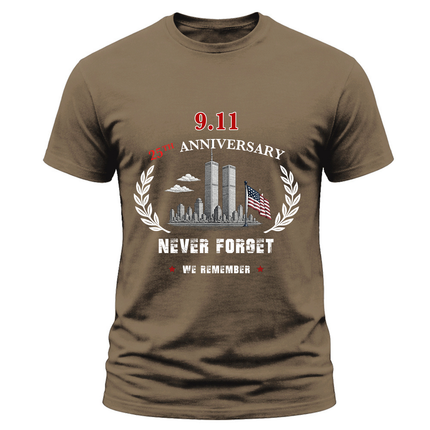 25th Anniversary Patriot Day Never Forget 9 11 Memorial T Shirt