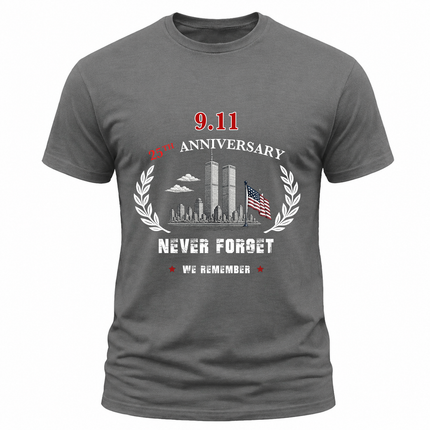 25th Anniversary Patriot Day Never Forget 9 11 Memorial T Shirt