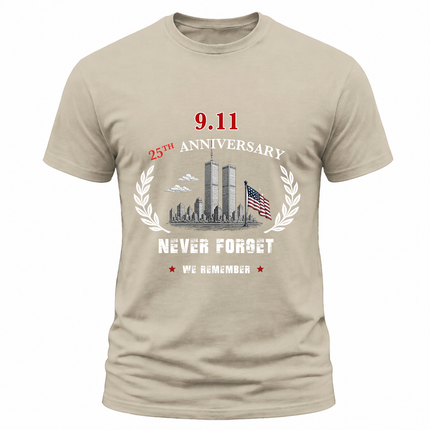 25th Anniversary Patriot Day Never Forget 9 11 Memorial T Shirt