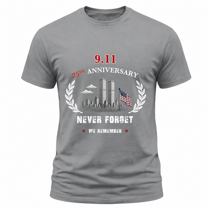 25th Anniversary Patriot Day Never Forget 9 11 Memorial T Shirt