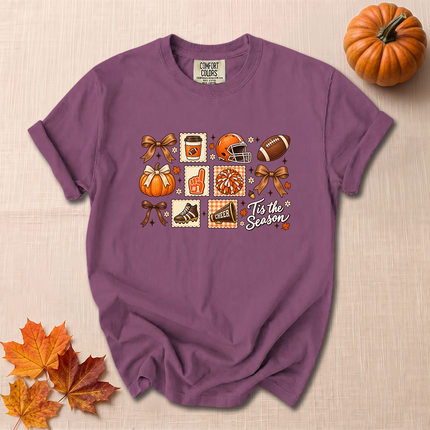 Comfort Colors Football Season Fall Pumpkin Cheer T-Shirt