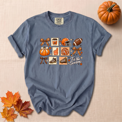 Comfort Colors Football Season Fall Pumpkin Cheer T-Shirt