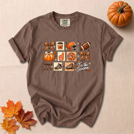Comfort Colors Football Season Fall Pumpkin Cheer T-Shirt
