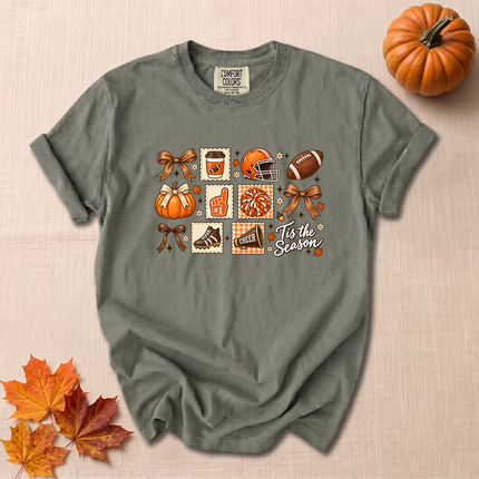 Comfort Colors Football Season Fall Pumpkin Cheer T-Shirt