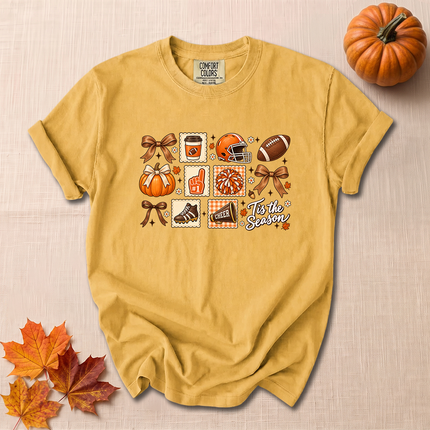 Comfort Colors Football Season Fall Pumpkin Cheer T-Shirt