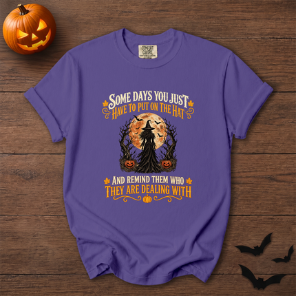 Comfort Colors Witch Full Moon Halloween Quote T-Shirt