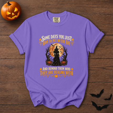 Comfort Colors Witch Full Moon Halloween Quote T-Shirt