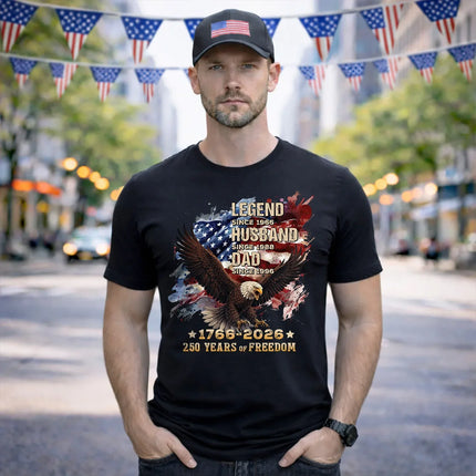 Personalized 250 Years of Freedom Patriotic T-Shirt America 250