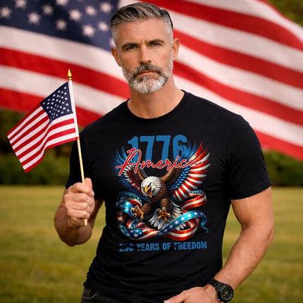 1776 America 250 Years of Freedom Patriotic T-Shirt