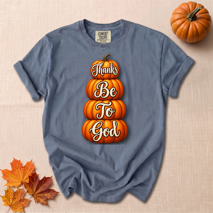 Comfort Colors Thanks Be To God Christian Fall Pumpkin T-Shirt