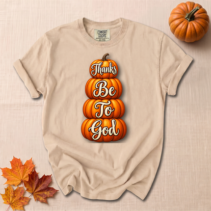 Comfort Colors Thanks Be To God Christian Fall Pumpkin T-Shirt