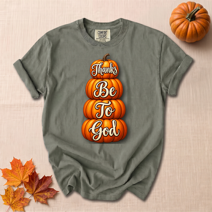 Comfort Colors Thanks Be To God Christian Fall Pumpkin T-Shirt