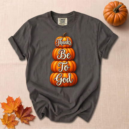 Comfort Colors Thanks Be To God Christian Fall Pumpkin T-Shirt