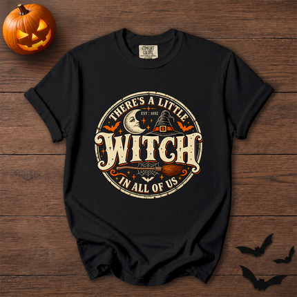 Comfort Colors Theres A Little Witch In All Of Us Halloween T-Shirt