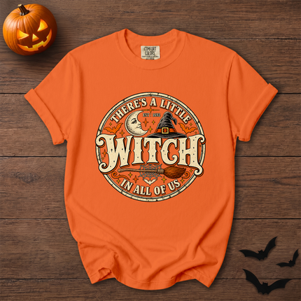 Comfort Colors Theres A Little Witch In All Of Us Halloween T-Shirt