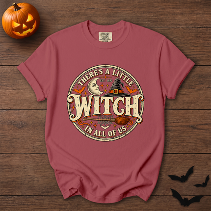 Comfort Colors Theres A Little Witch In All Of Us Halloween T-Shirt