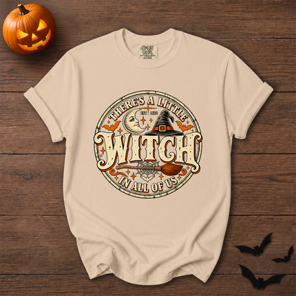 Comfort Colors Theres A Little Witch In All Of Us Halloween T-Shirt