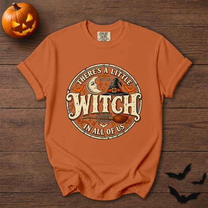 Comfort Colors Theres A Little Witch In All Of Us Halloween T-Shirt