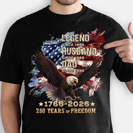 Personalized 250 Years of Freedom Patriotic T-Shirt America 250