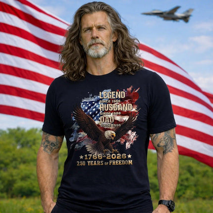Personalized 250 Years of Freedom Patriotic T-Shirt America 250