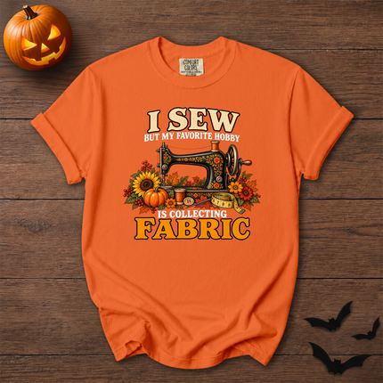 Comfort Colors I Sew Collecting Fabric Fall Halloween Sewing T-Shirt