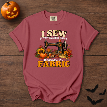 Comfort Colors I Sew Collecting Fabric Fall Halloween Sewing T-Shirt
