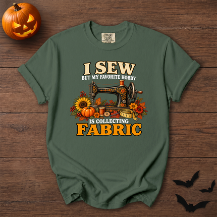 Comfort Colors I Sew Collecting Fabric Fall Halloween Sewing T-Shirt
