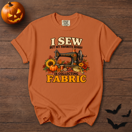 Comfort Colors I Sew Collecting Fabric Fall Halloween Sewing T-Shirt
