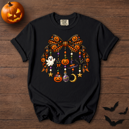 Comfort Colors Halloween Bow Pumpkin Spooky Charms T-Shirt
