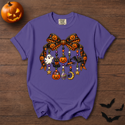 Comfort Colors Halloween Bow Pumpkin Spooky Charms T-Shirt